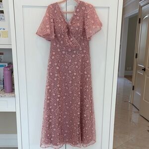 Custom gown Elegant Pink Lace Women Dress